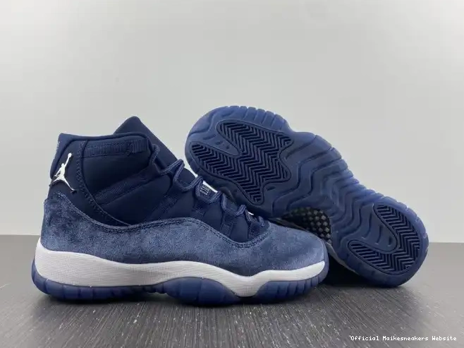 Official Maikesneakers Midnight Velvet WMNS Air Jordan 11 Navy AR0715-441 0602